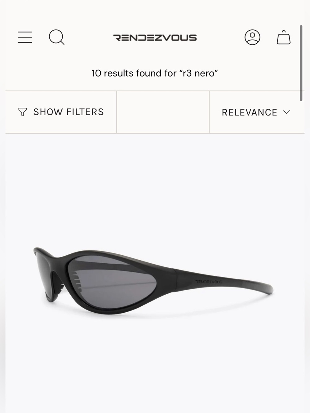 Rendezvous R3 Nero Women's Sunglasses - Black